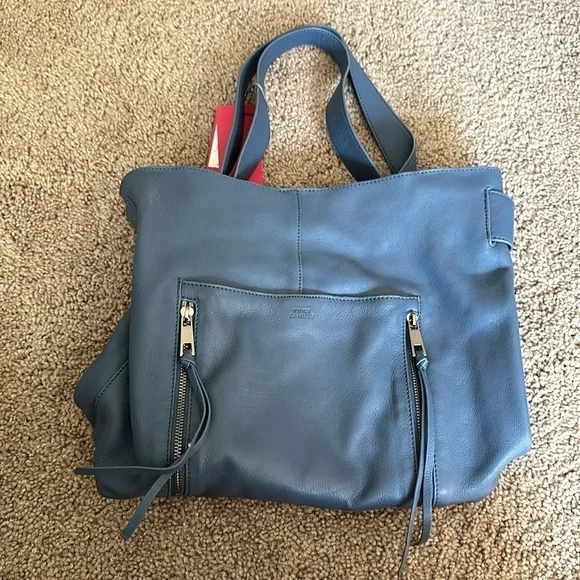 Vince Camuto Mekhi Tote 100% genuine leather blue Crossbody/shoulder bag - Picture 9 of 16